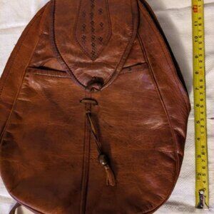 spanish leather medium backpack purse